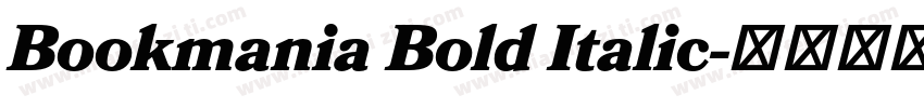 Bookmania Bold Italic字体转换
